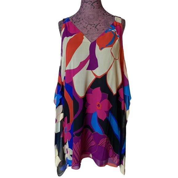 Tibi Sz 8 Silk Mini Flow Dress NWT - Picture 1 of 5